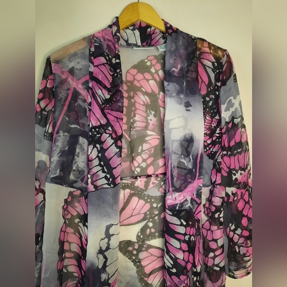 100% Silk Butterfly Cardigan - Picture 6 of 9